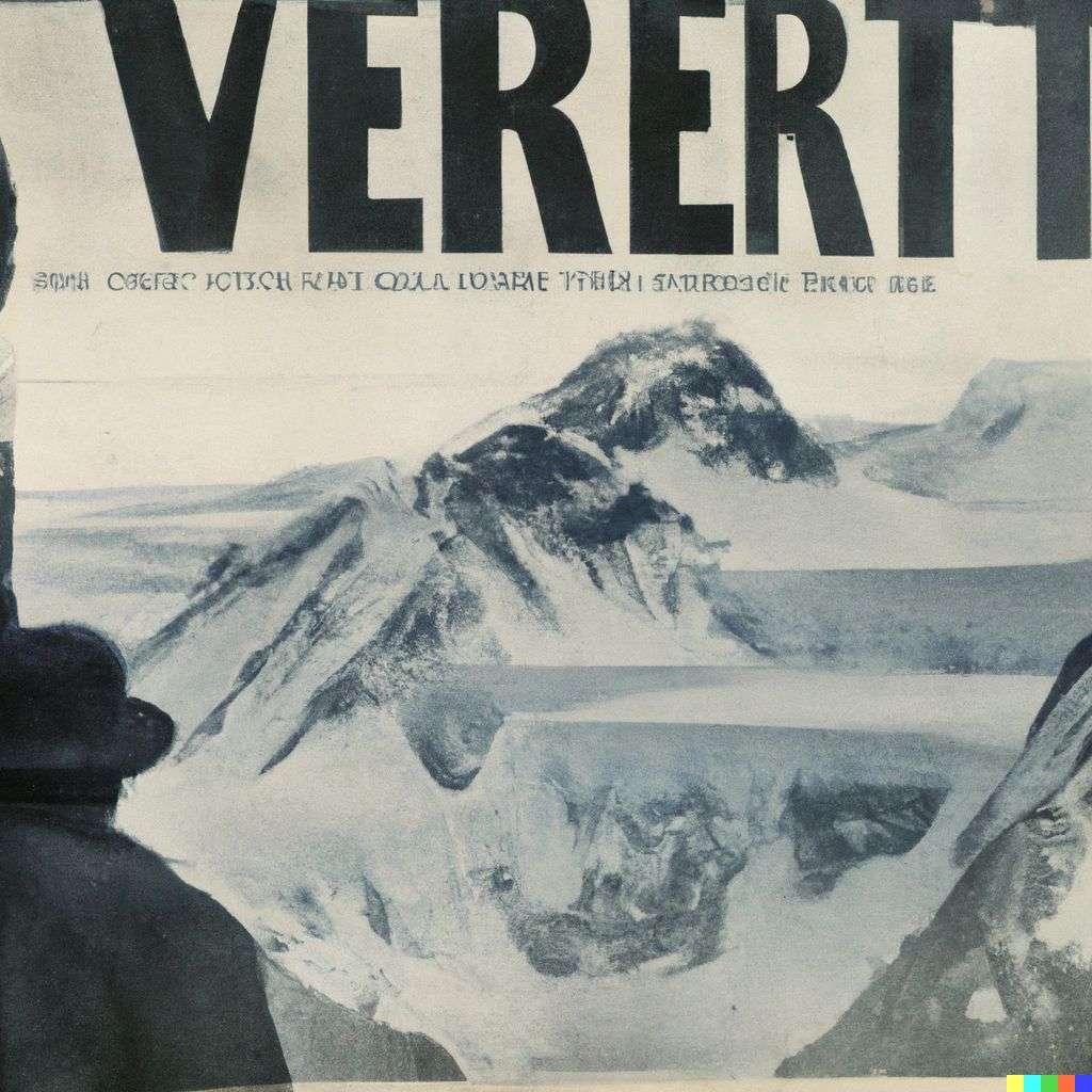 someone gazing at Mount Everest, front page of The New York Times, 1940